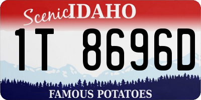 ID license plate 1T8696D