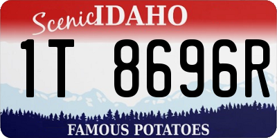 ID license plate 1T8696R