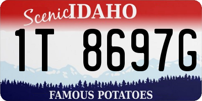 ID license plate 1T8697G