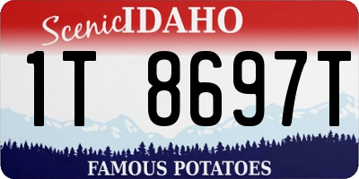 ID license plate 1T8697T