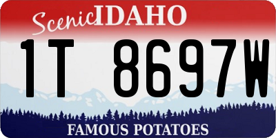 ID license plate 1T8697W