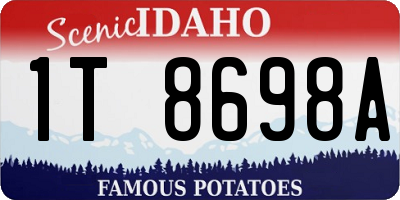 ID license plate 1T8698A