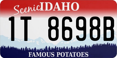 ID license plate 1T8698B