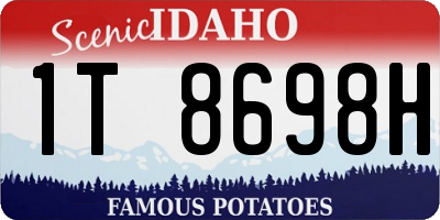 ID license plate 1T8698H