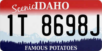 ID license plate 1T8698J