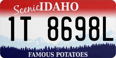 ID license plate 1T8698L