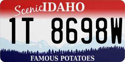 ID license plate 1T8698W