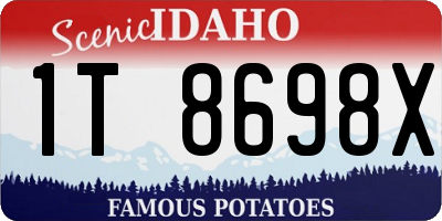 ID license plate 1T8698X