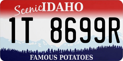 ID license plate 1T8699R