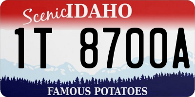 ID license plate 1T8700A