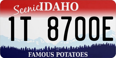 ID license plate 1T8700E