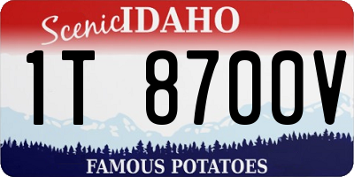 ID license plate 1T8700V