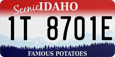 ID license plate 1T8701E