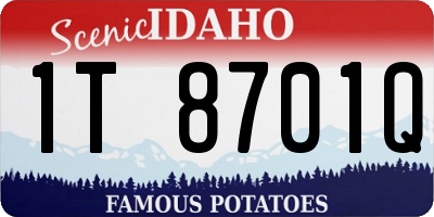 ID license plate 1T8701Q