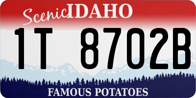 ID license plate 1T8702B