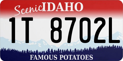 ID license plate 1T8702L
