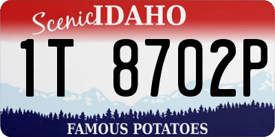 ID license plate 1T8702P