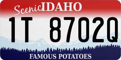ID license plate 1T8702Q