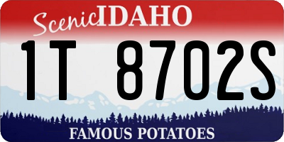 ID license plate 1T8702S