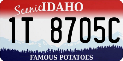 ID license plate 1T8705C