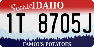 ID license plate 1T8705J