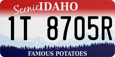 ID license plate 1T8705R