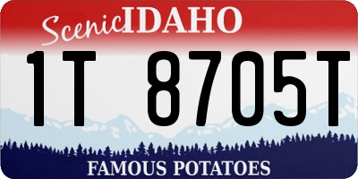 ID license plate 1T8705T