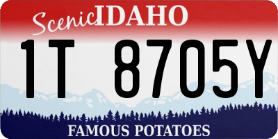 ID license plate 1T8705Y