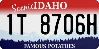 ID license plate 1T8706H