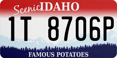 ID license plate 1T8706P