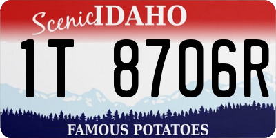 ID license plate 1T8706R