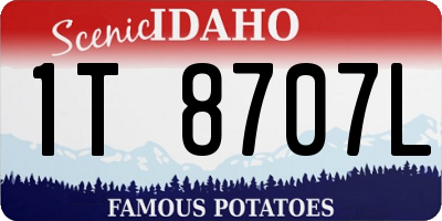 ID license plate 1T8707L