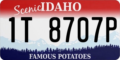 ID license plate 1T8707P