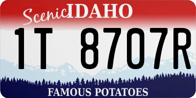 ID license plate 1T8707R