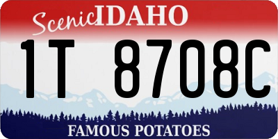 ID license plate 1T8708C