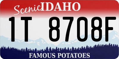 ID license plate 1T8708F