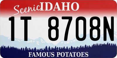 ID license plate 1T8708N