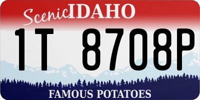 ID license plate 1T8708P