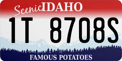 ID license plate 1T8708S