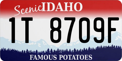 ID license plate 1T8709F