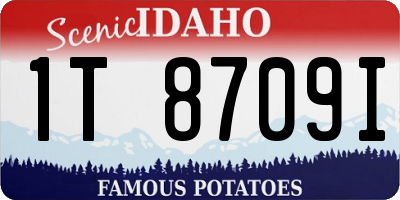 ID license plate 1T8709I