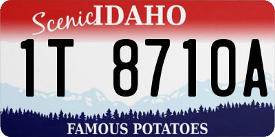 ID license plate 1T8710A