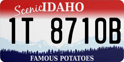 ID license plate 1T8710B