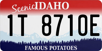 ID license plate 1T8710E