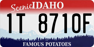 ID license plate 1T8710F