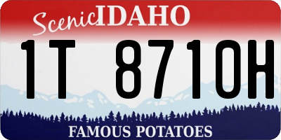 ID license plate 1T8710H