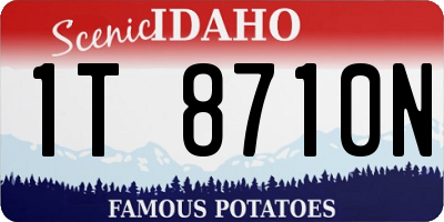 ID license plate 1T8710N
