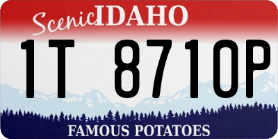 ID license plate 1T8710P