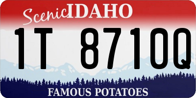 ID license plate 1T8710Q