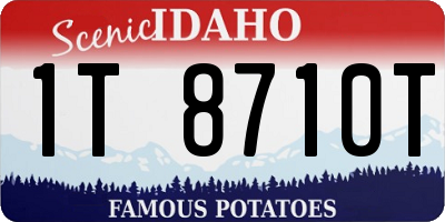 ID license plate 1T8710T